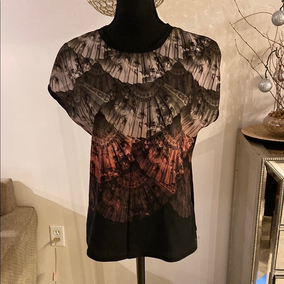 Ted Baker Black and Brown Patterned Blouse size 2 - Picture 1 of 3